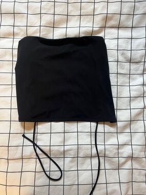 Garage Black Tie Apron Tube Top